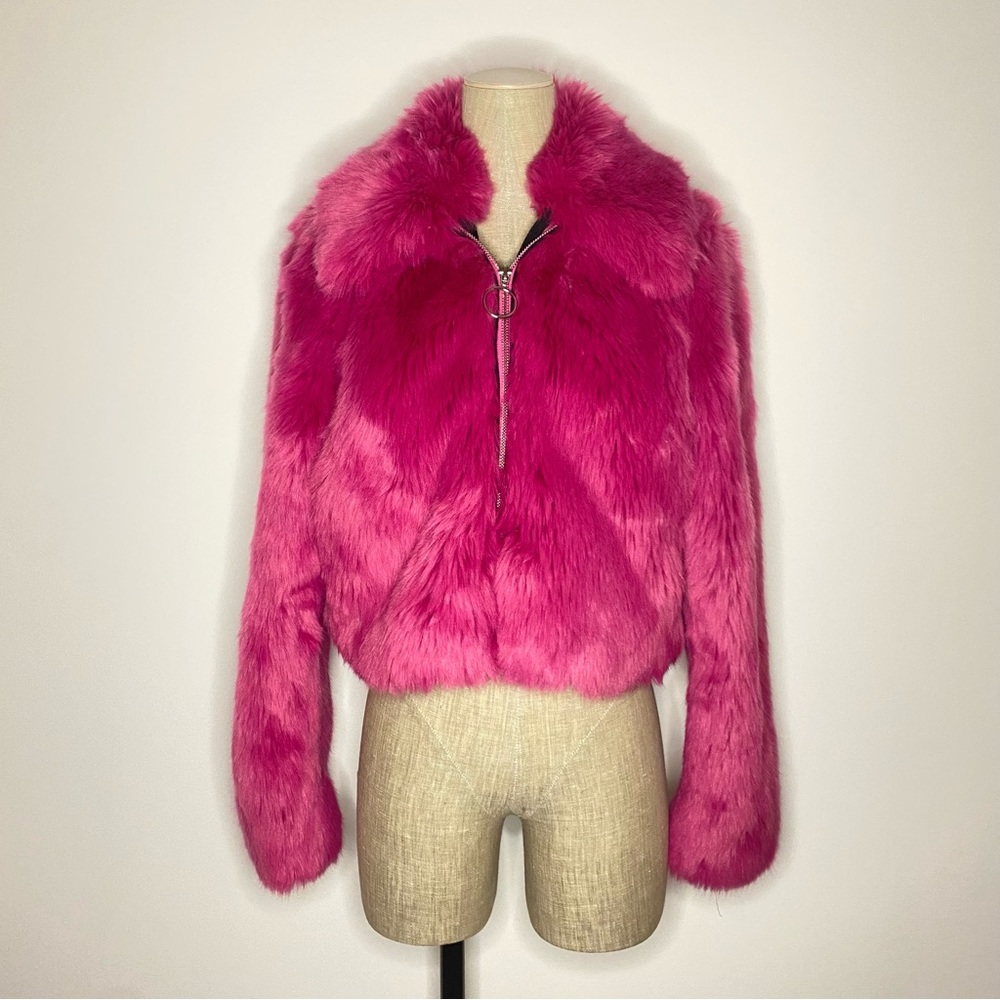 Fabulous Furs Fuchsia Faux Fur Jacket